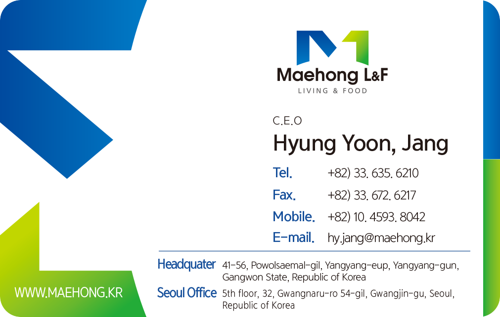 Hyung-yun Jang business card (English)